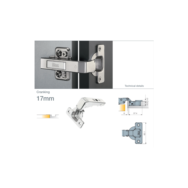 SPONA ZA POHIŠTVO LAMA 90 RAVNA CLIP DOL