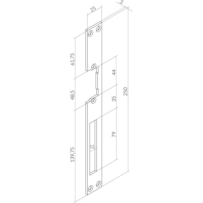 KLJUČAVNICA FEB ELEKTRO PRIJEMNIK RAVNI
